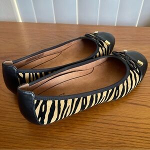 Vionic Minna Ballet Flat Tiger Print Size 8.5